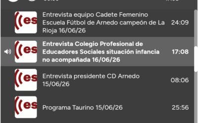 Entrevista radiofónica en Radio Arnedo.