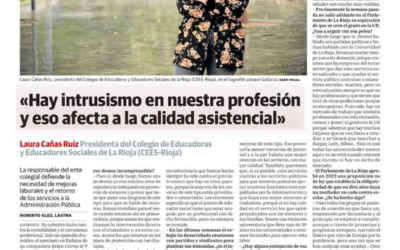 Entrevista a Laura Cañas, presidenta del CEES RIOJA en el periódico La Rioja.